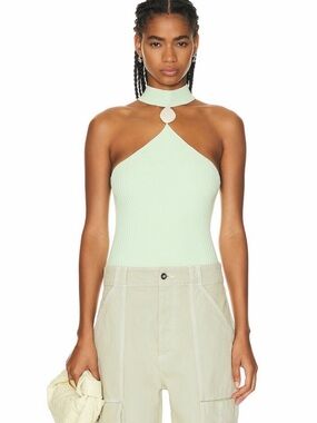 Jonathan SIMKHAI - Rubie Compact Rib Mock Neck Top size Small NWT